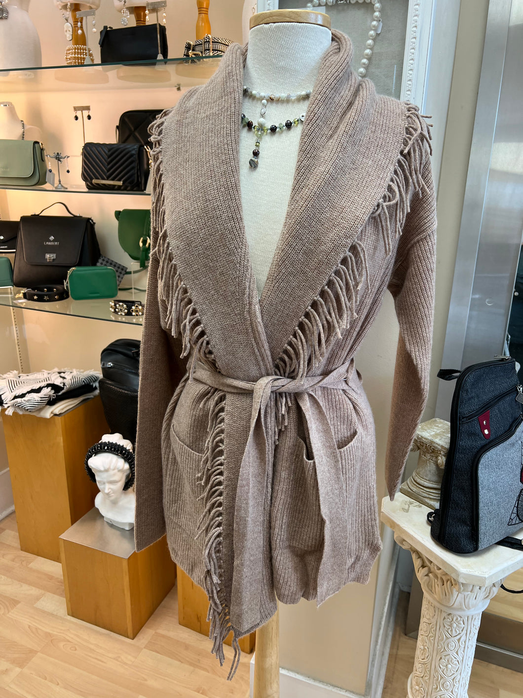 Alissa Fringe Cardigan By 360 Cashmere!