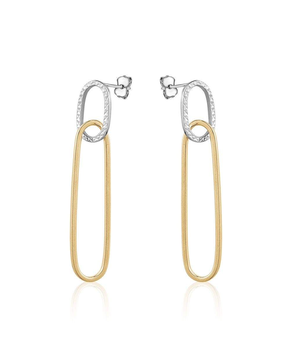 Two Toned Paperclip Earrings! *Best Seller*