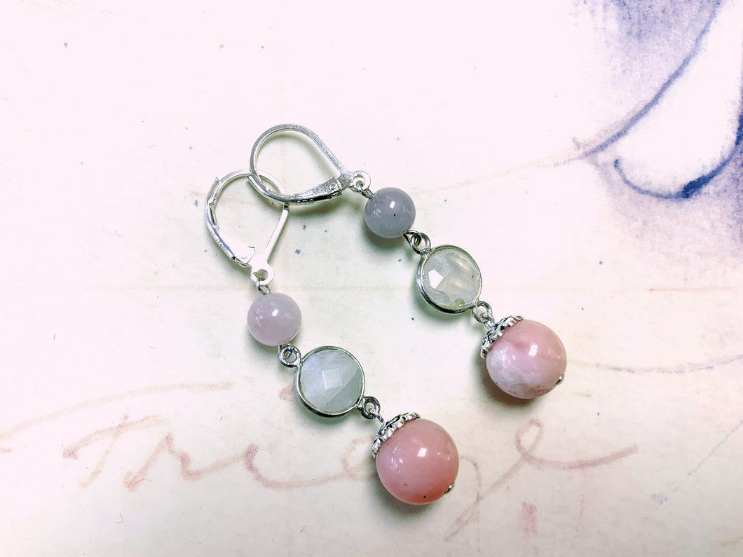 Pink Peruvian Opal Earrings!