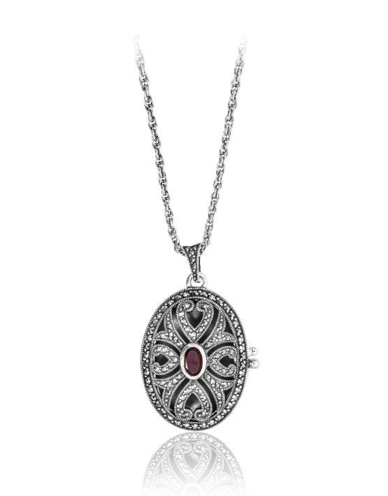 Marcasite, Sterling Silver Locket!