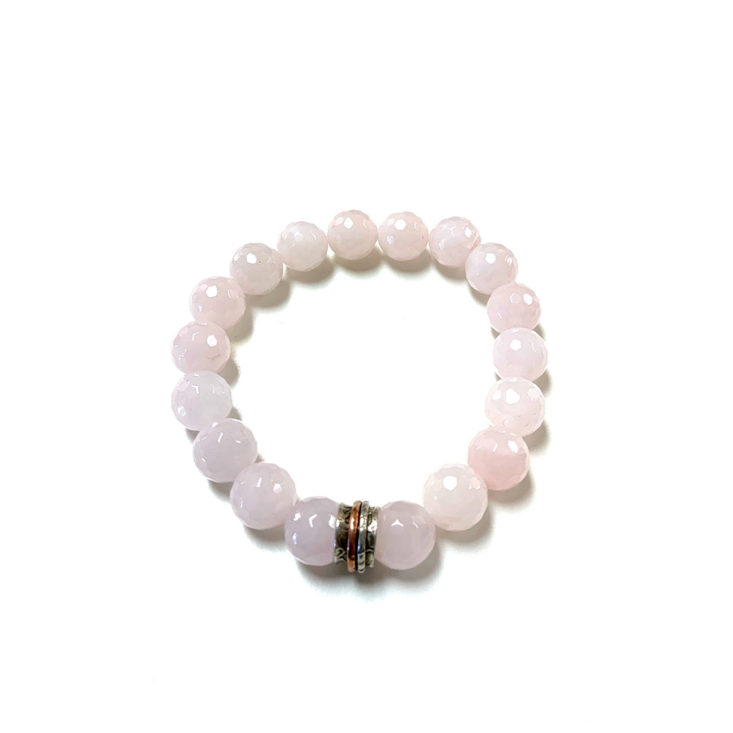 BZen Meditation Ring Bracelet In Rose Quartz!