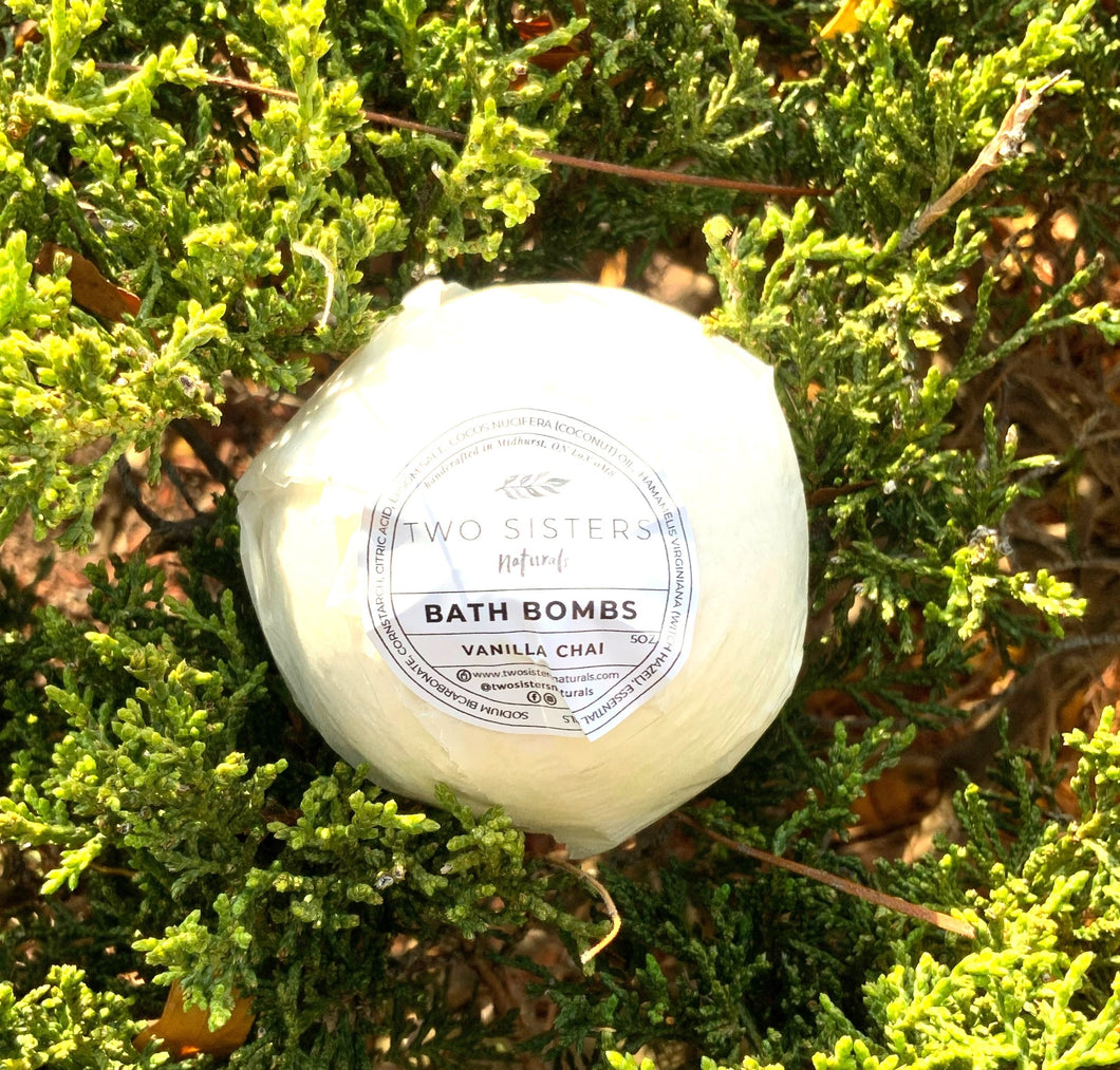 Two Sisters Naturals Bath Bombs! Vanilla Chai!