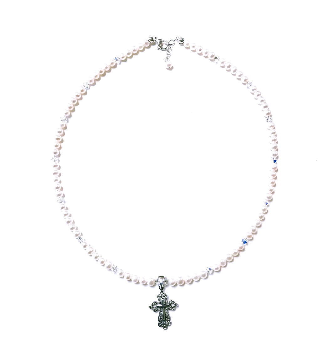 Freshwater Pearls and Cross Pendant!