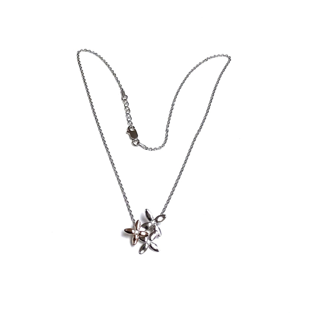 Floral Necklace with a Sparkly Cz’s!