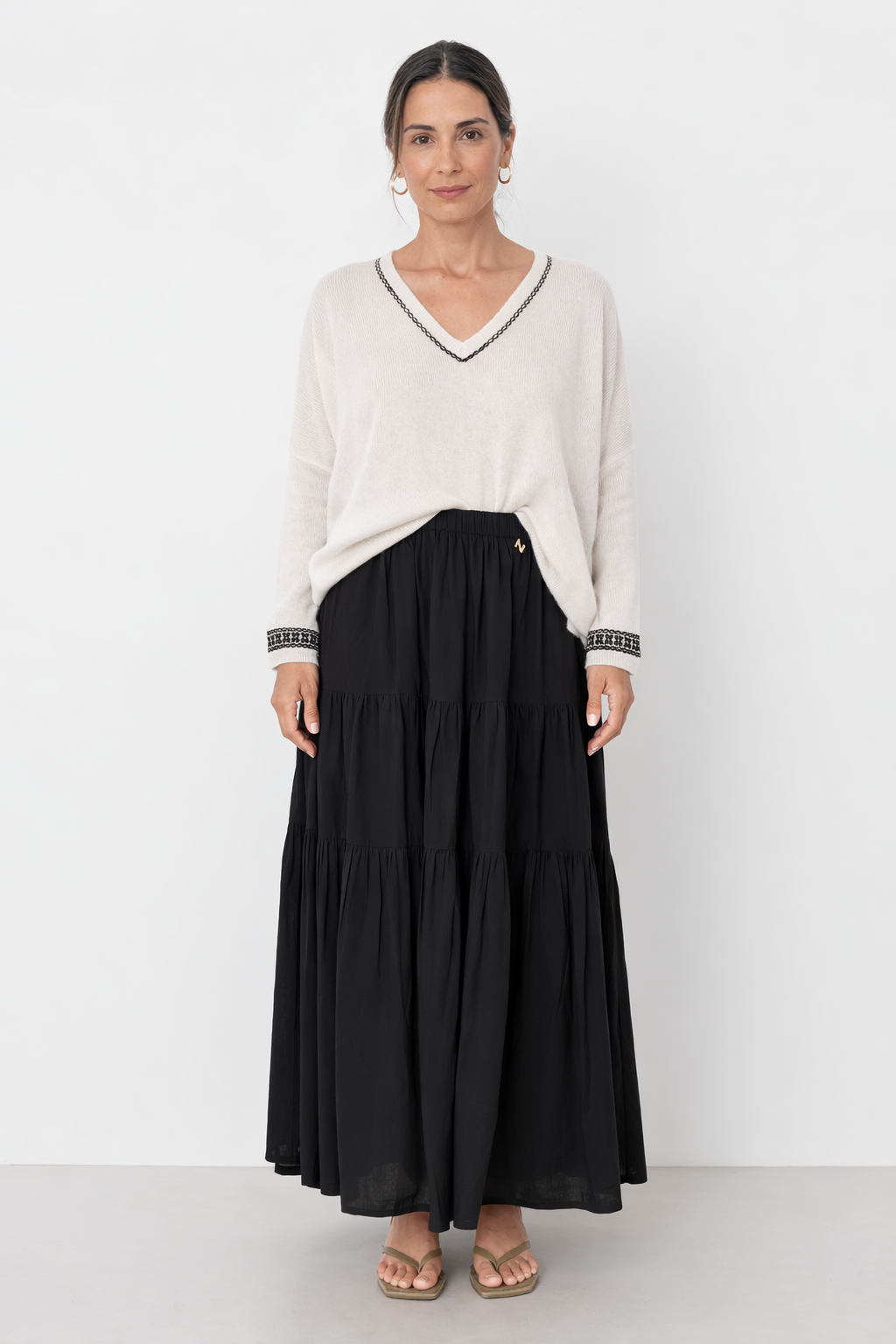 Manala Tiered Skirt By NotShy Cashmere