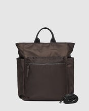 Bronx Nylon Backpack In Chocolate By Louenhide