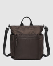 Bronx Nylon Backpack In Chocolate By Louenhide