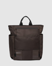 Bronx Nylon Backpack In Chocolate By Louenhide