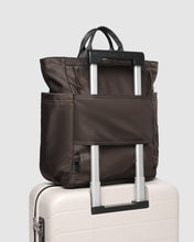 Bronx Nylon Backpack In Chocolate By Louenhide