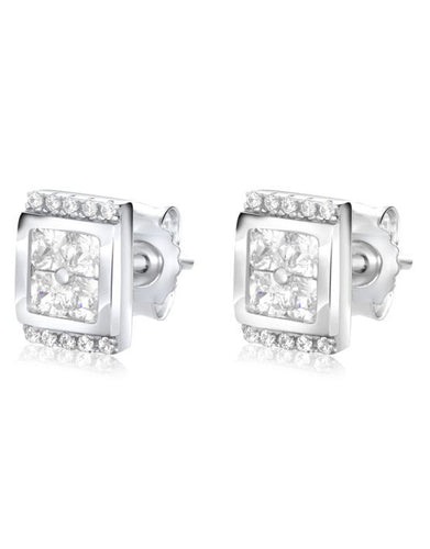 Shine Like A Diamond Sterling Silver Studs.