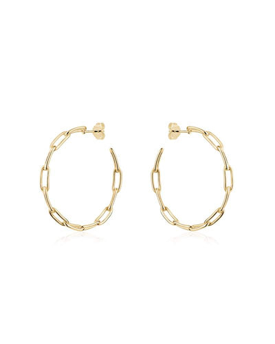 Gold Plated Chain Link Hoops!