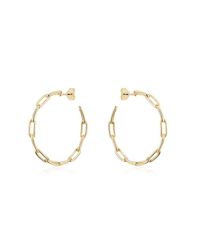 Gold Plated Chain Link Hoops!