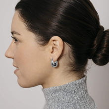 Flora Basket Hoop Earrings!  Silver!