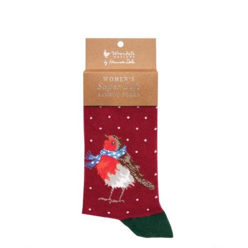 Seasons Tweetings Robin Christmas Socks By Wrendale!