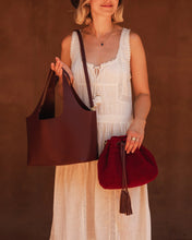 Paisley Handbag In Burgandy!
