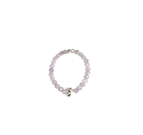 Lavender Amethyst Bracelet With Funky Heart!