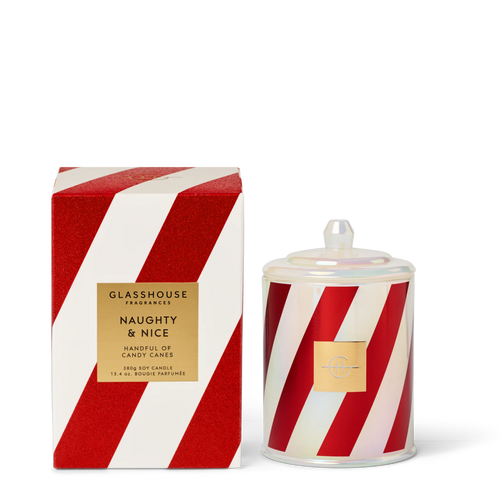 Naughty & Nice Christmas Candle By Glasshouse Fragrances!