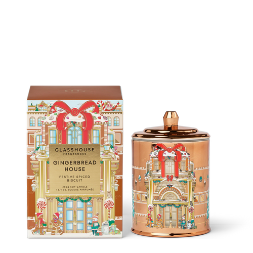 Gingerbread House Christmas Candle By Glasshouse Fragrances!