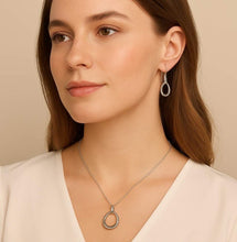 Sterling Silver Open Oval Drop Earrings!