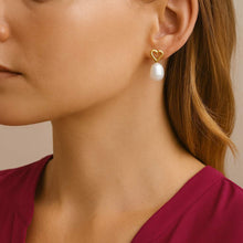 Heart & Pearl Stud Earrings!