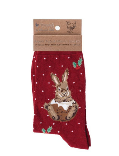 Little Pudding Christmas Socks By Wrendale!