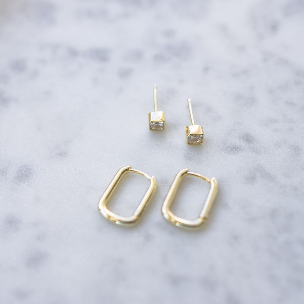 Duet Set Square Hoops