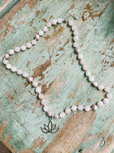 Pink Freshwater Pearl & Rose Quartz Necklace!