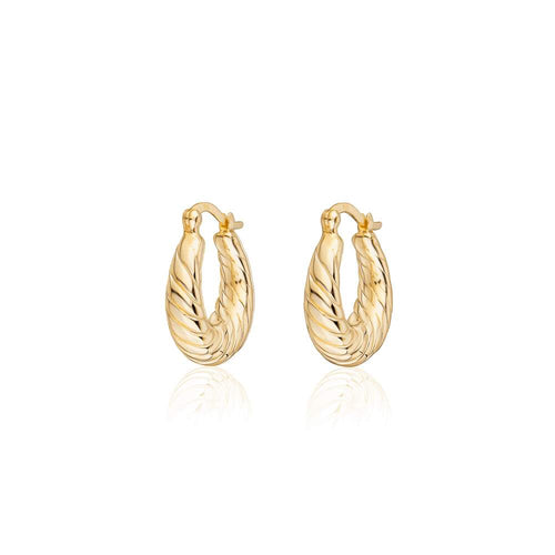 Lucca Gold Twisted Hoop Earrings