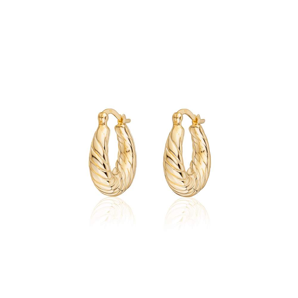 Lucca Gold Twisted Hoop Earrings