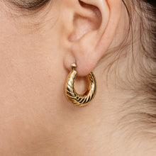 Lucca Gold Twisted Hoop Earrings