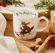 Wrendale Sleigh Ride Fox  Christmas 11oz Mug