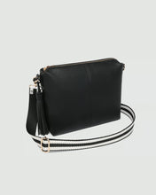 Kasey Stripe Crossbody Bag Black  *Best Seller*