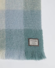 FOXFORD Clew Bay Mohair Throw!  Made In Ireland!  Blue!
