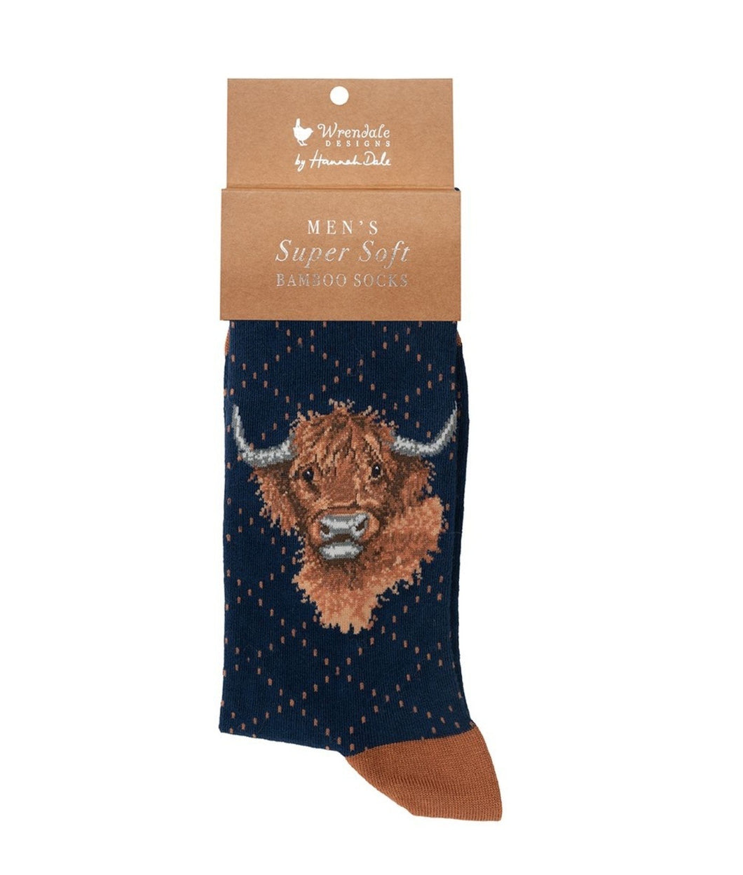 Highland Heathers Cow Men’s Socks By Wrendale