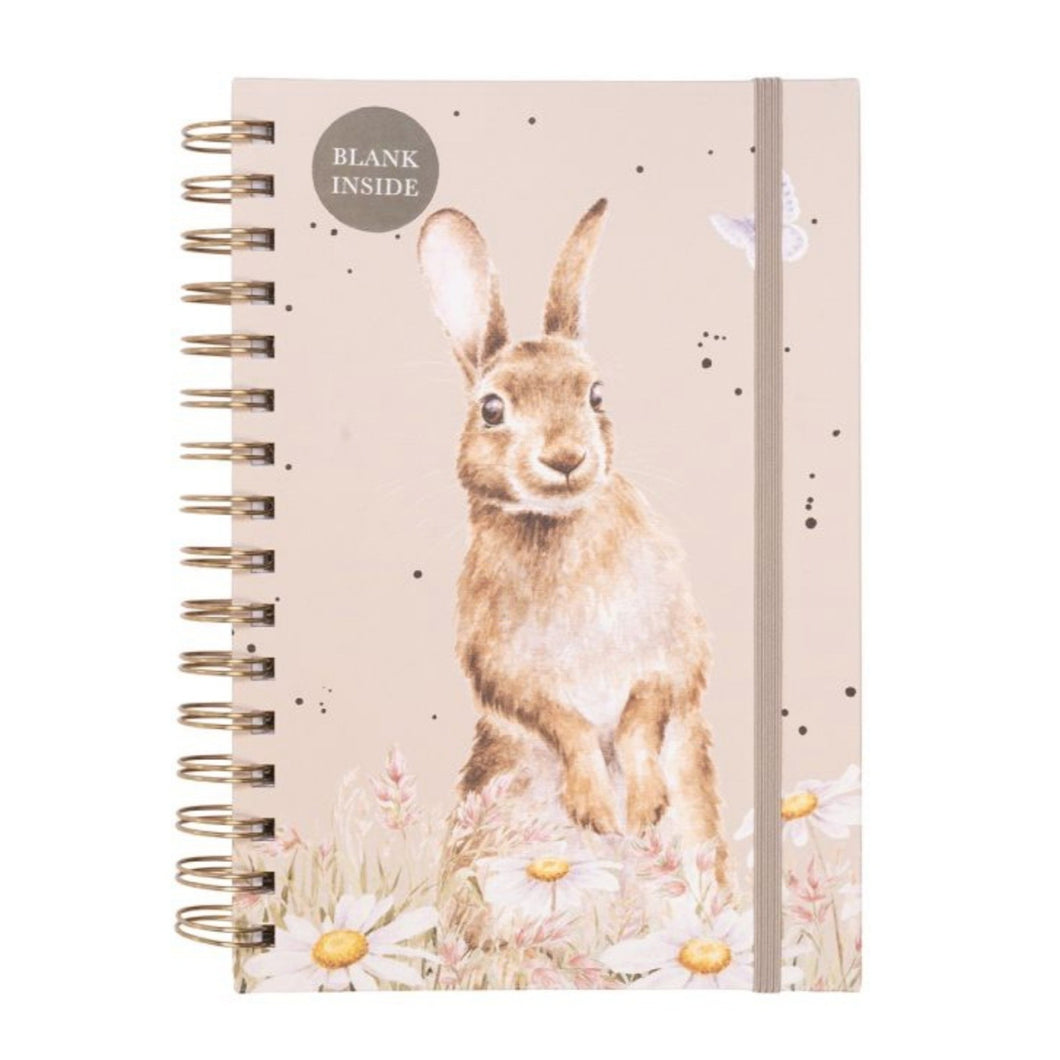 Among The Daisies Rabbit Blank Notebook By Wrendale