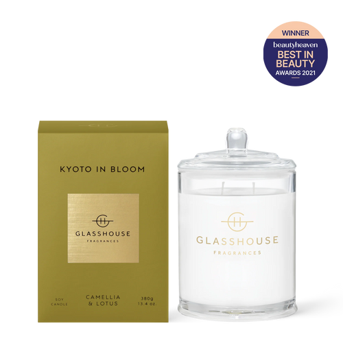 Kyoto In Bloom Candle By Glasshouse Fragrances!