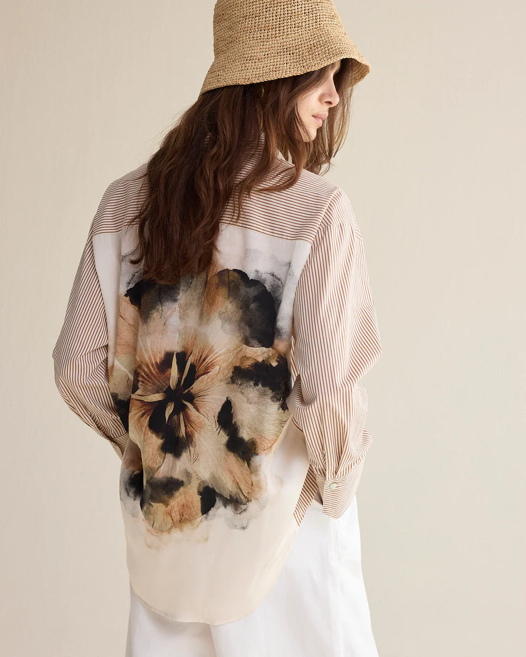 Big Flower Shirt Blouse By Summum