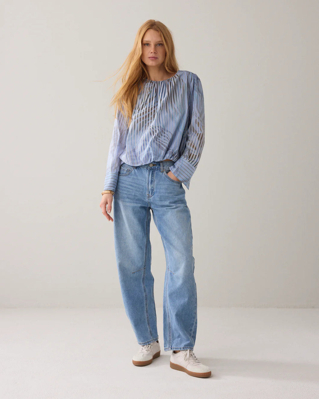Pleated Top With Print By Summum
