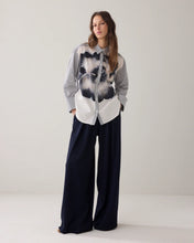 Large Flower Striped Shirt By Summum
