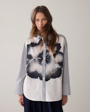 Large Flower Striped Shirt By Summum