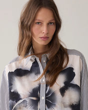Large Flower Striped Shirt By Summum