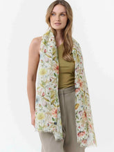 Floral Print Hemp Scarf By Fraas