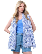 Xl Scarf With Paisley Print By Fraas