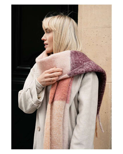 Boucle Box Check Fringe Scarf!  70% Off!