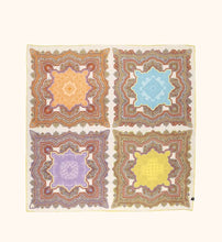 Silk Square Repeated Paisley Pattern (Three Colours)