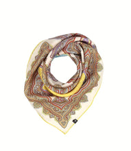 Silk Square Repeated Paisley Pattern (Three Colours)