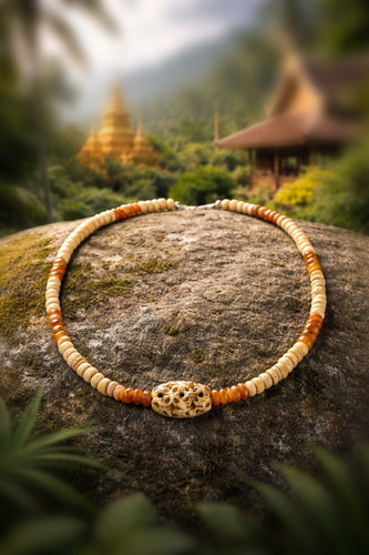 Sunstone & Wooden Necklace