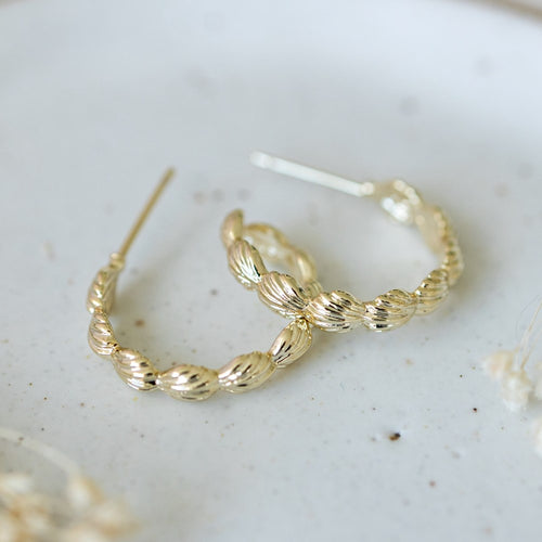 Sienna Shell Hoops