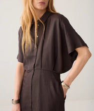 Button Down Dress In Chocolate By Summum