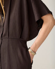 Button Down Dress In Chocolate By Summum